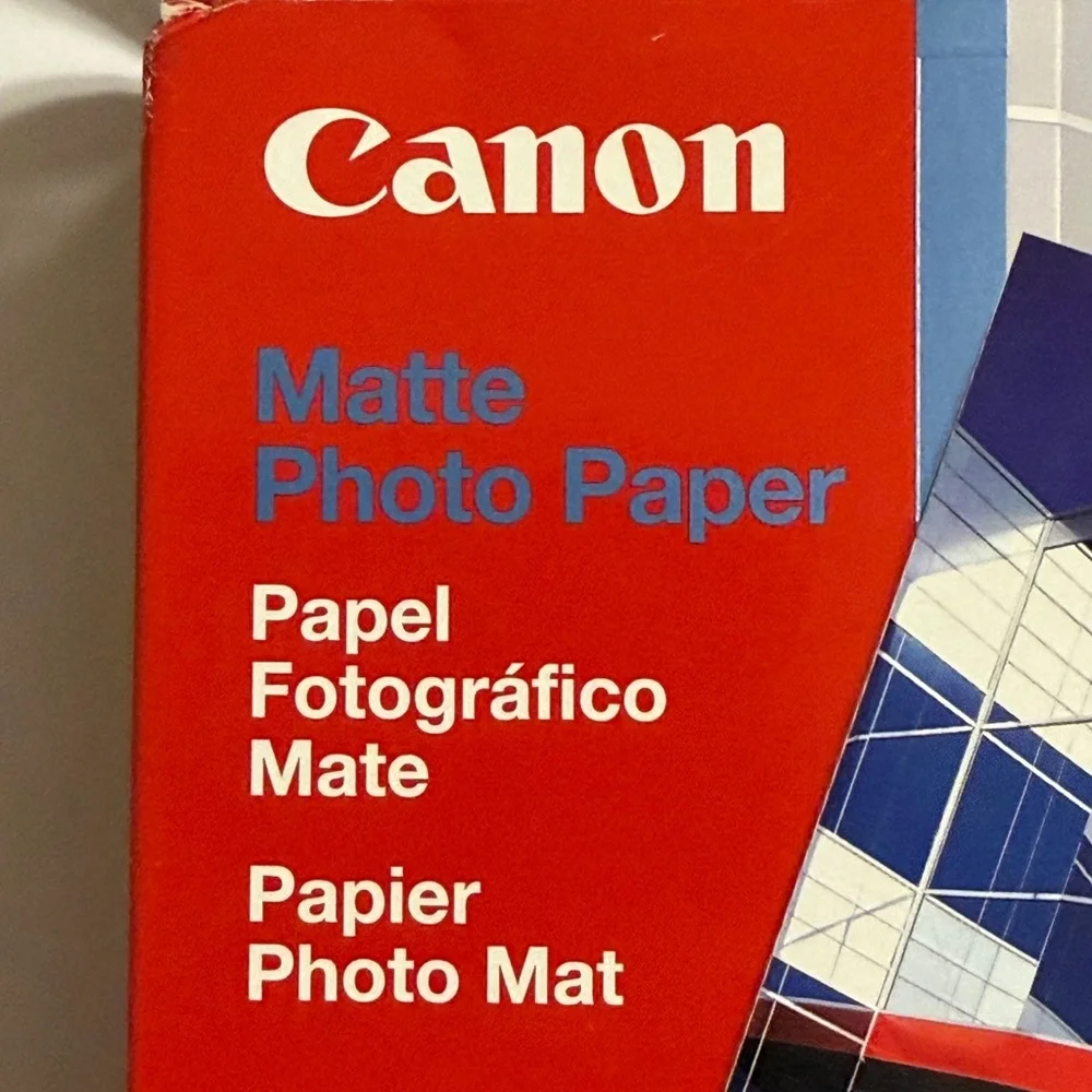Canon White Matte Photo Paper - Red and Blue Packaging. 120 Sheets. 4x6